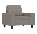 vidaXL Sofagarnitur 4-tlg. Taupe Polyester mit Hocker Bild 3