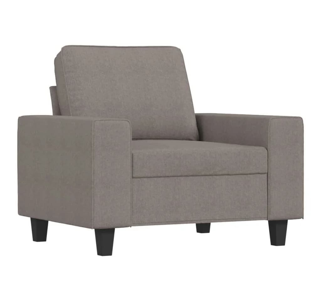 vidaXL Sofagarnitur 4-tlg. Taupe Polyester mit Hocker - Bild 3