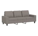 vidaXL Sofagarnitur 4-tlg. Taupe Polyester mit Hocker Bild 5