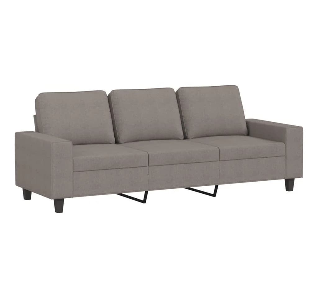 vidaXL Sofagarnitur 4-tlg. Taupe Polyester mit Hocker - Bild 5