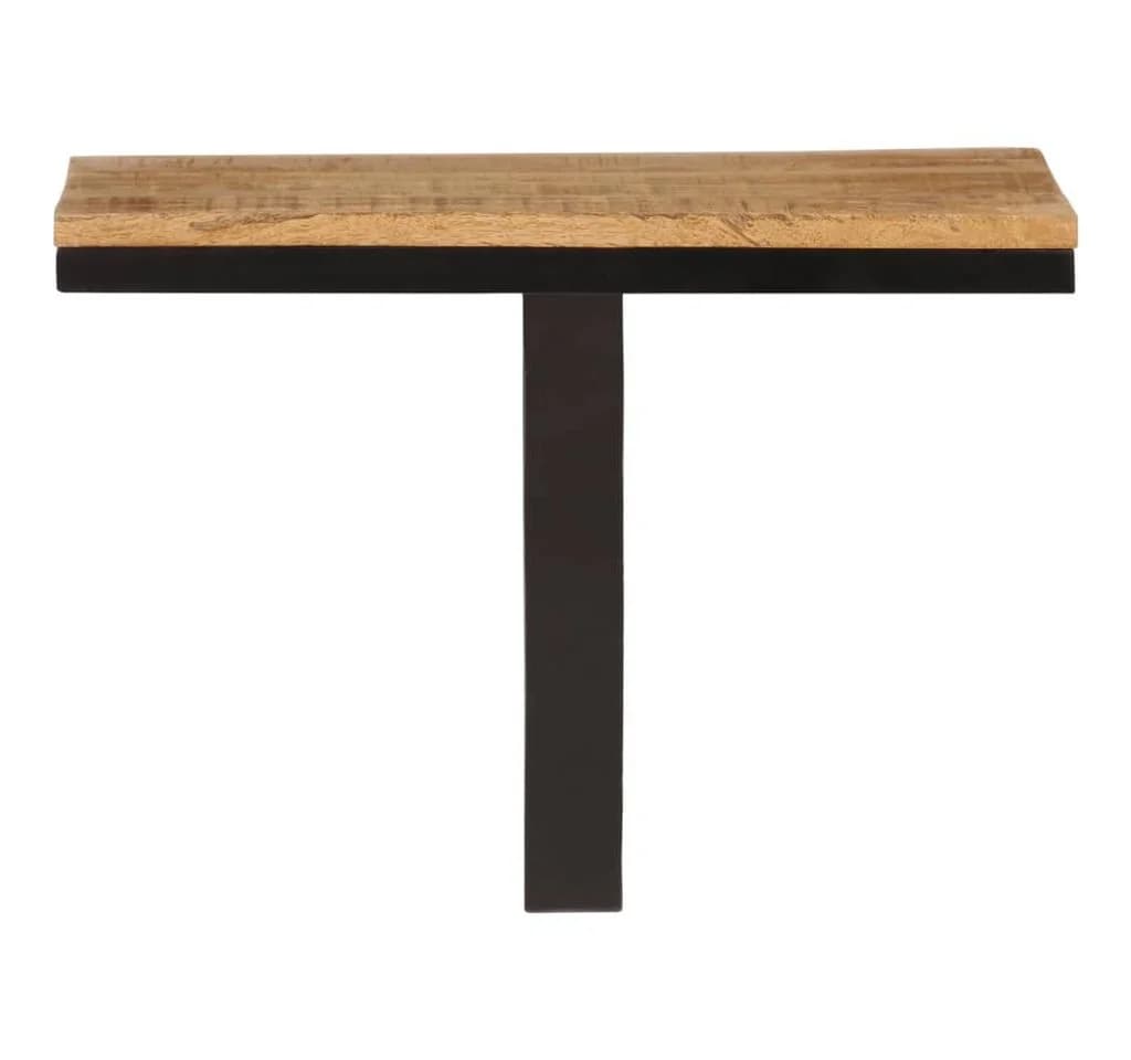 vidaXL Wandregal Massivholz und Eisen Braun