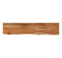 vidaXL Wandregal Massivholz Baumkante Beige Bild 2