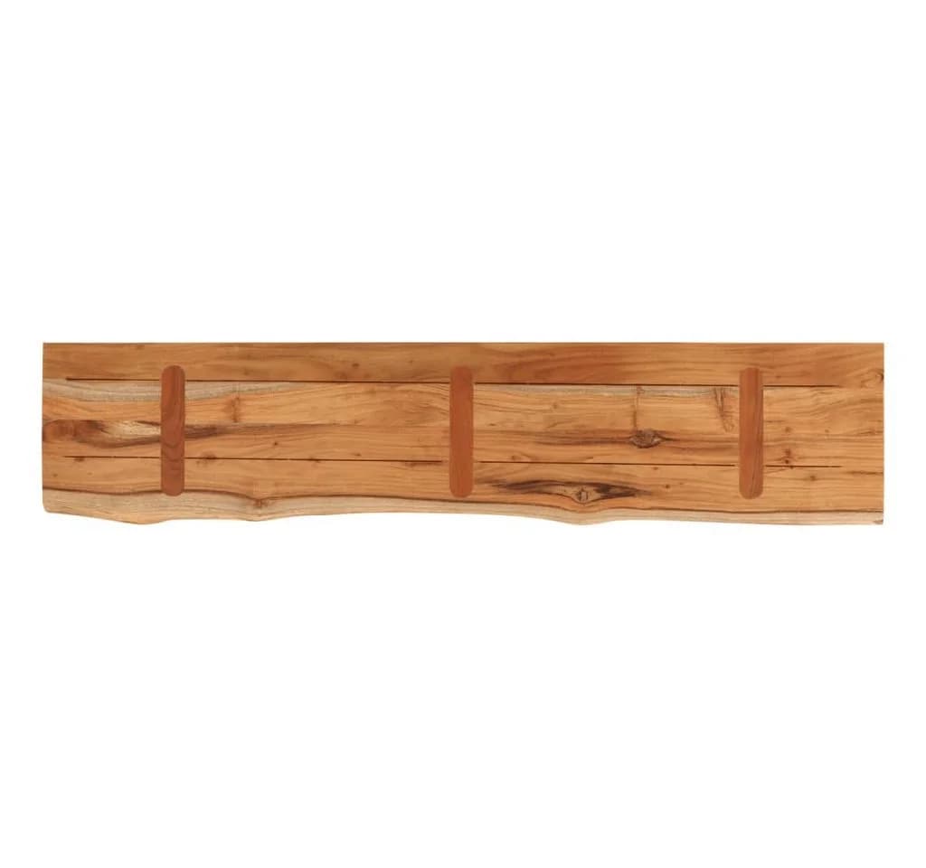 vidaXL Wandregal Massivholz Baumkante Beige - Bild 5