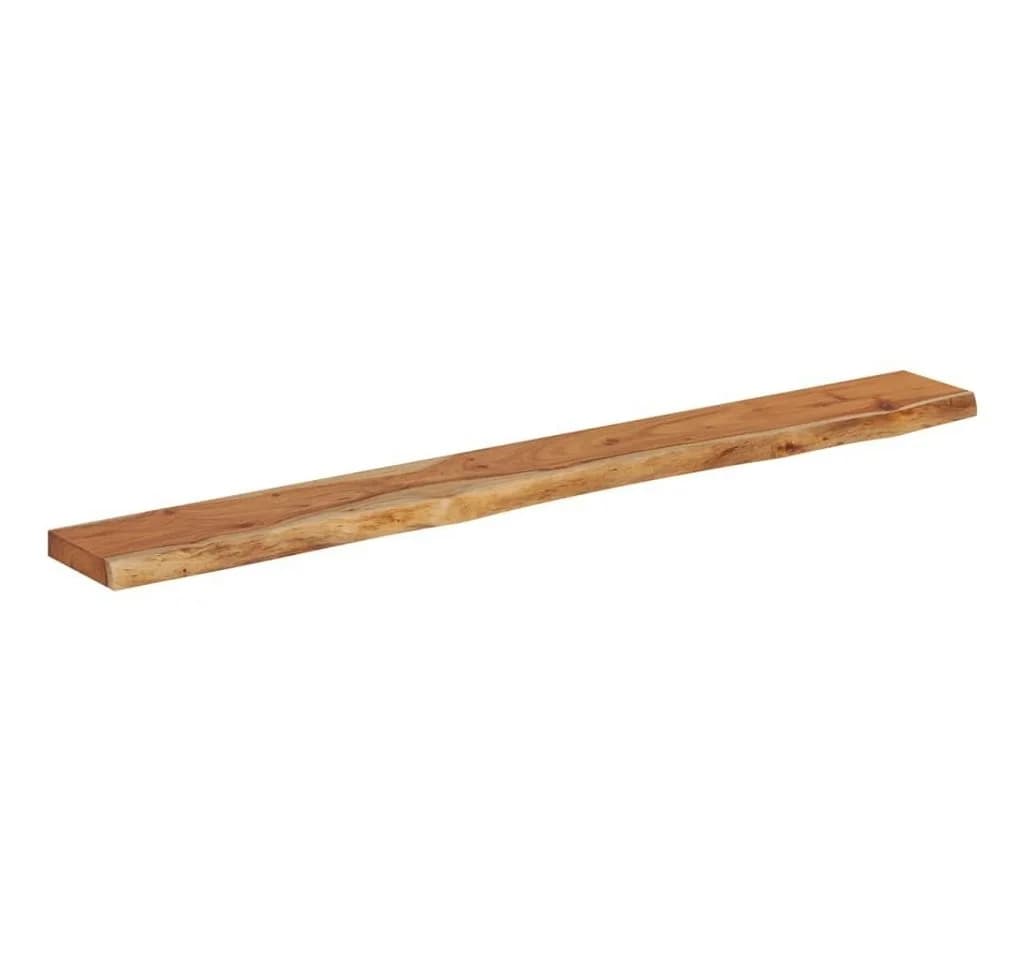 vidaXL Wandregal Massivholz Naturkante Beige - Bild 3