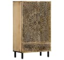 vidaXL Highboard Retro Massivholz Braun Bild 2