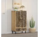 vidaXL Highboard Retro Massivholz Braun Bild 3