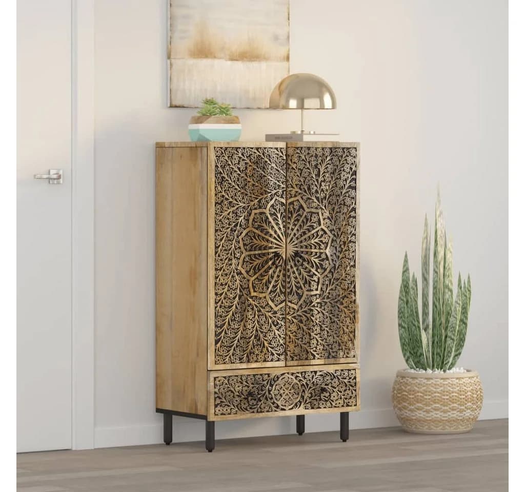 vidaXL Highboard Retro Massivholz Braun - Bild 3