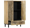 vidaXL Highboard Retro Massivholz Braun Bild 4