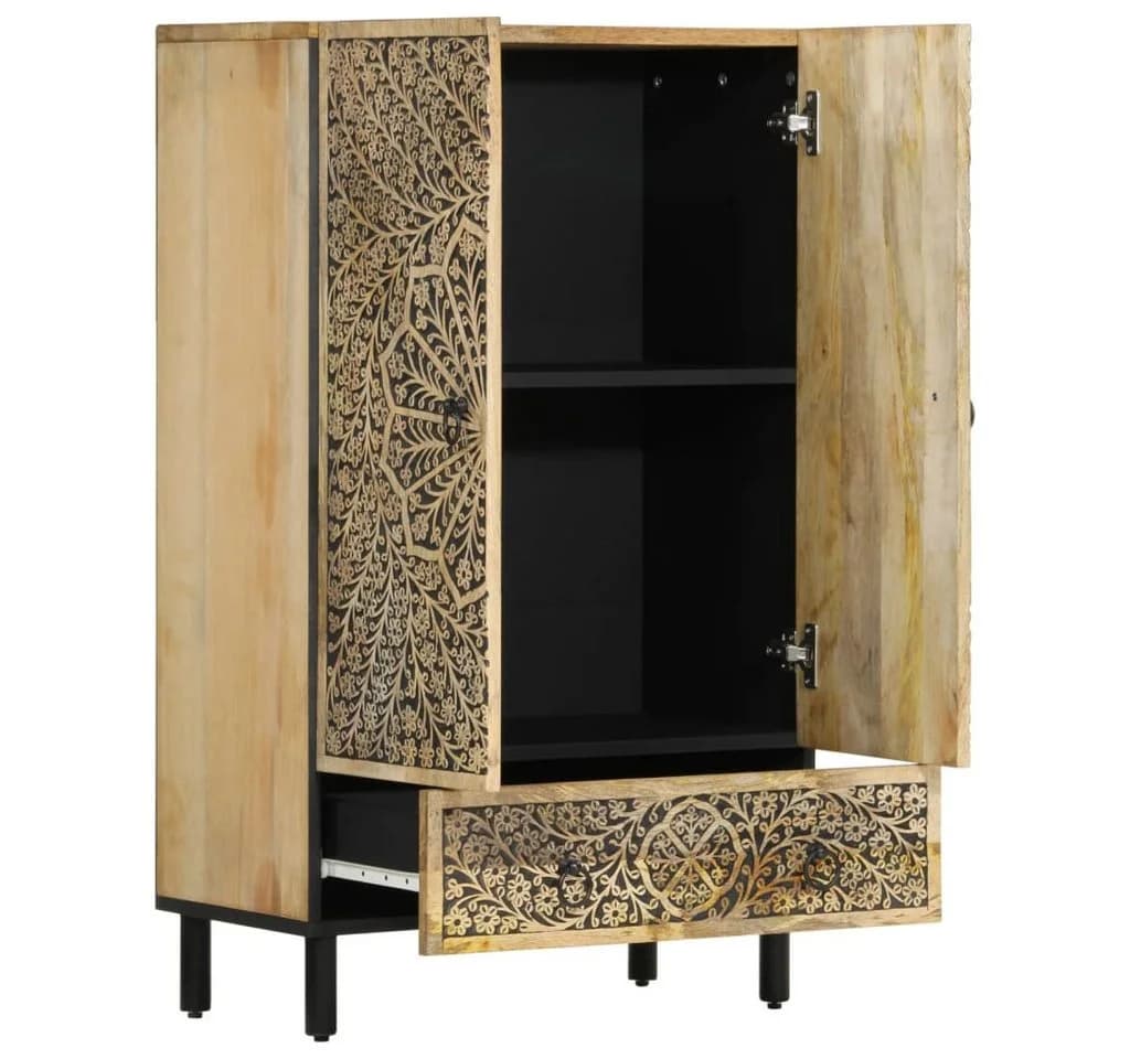 vidaXL Highboard Retro Massivholz Braun - Bild 4