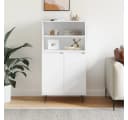 vidaXL Highboard Weiß Holzwerkstoff 6 Fächer Industriell Bild 1