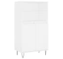 vidaXL Highboard Weiß Holzwerkstoff 6 Fächer Industriell Bild 2