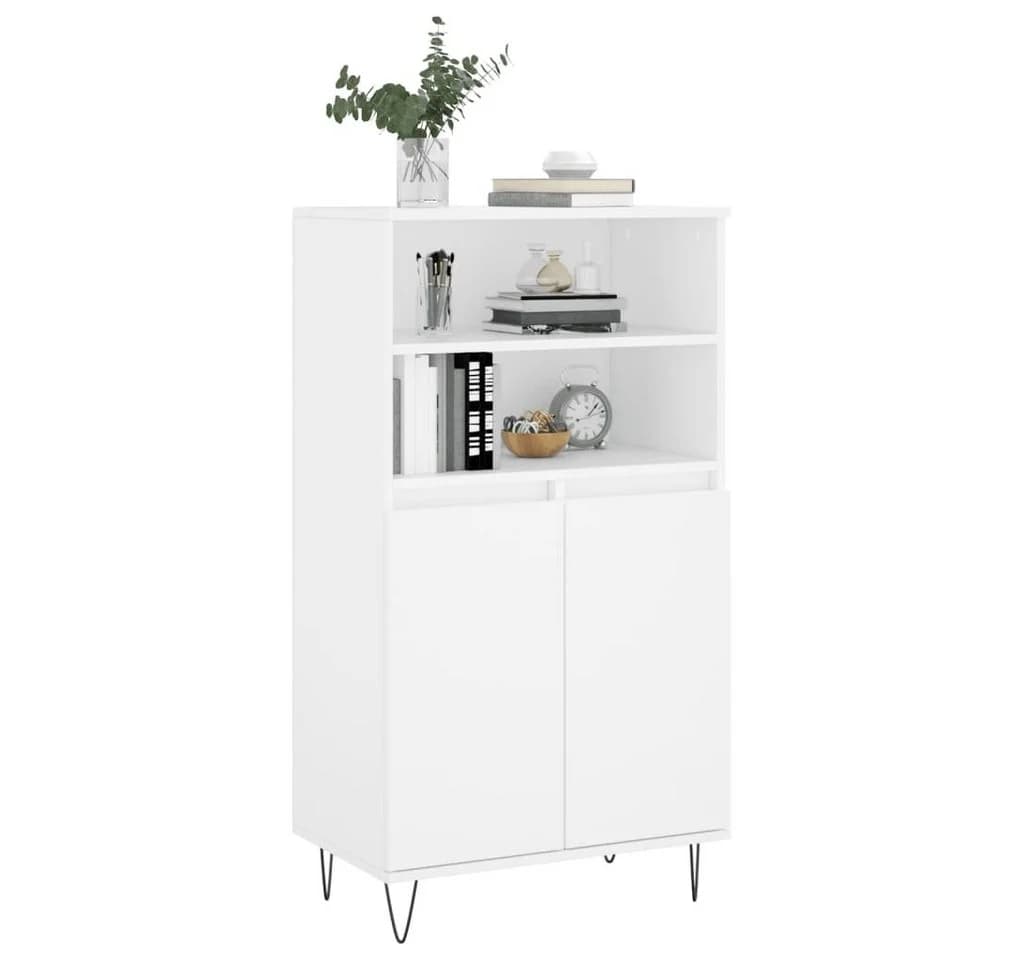 vidaXL Highboard Weiß Holzwerkstoff 6 Fächer Industriell - Bild 3