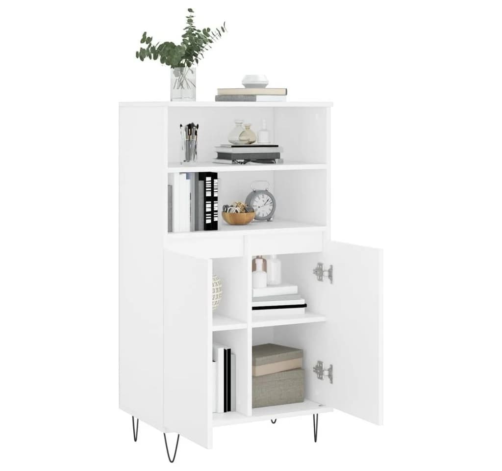 vidaXL Highboard Weiß Holzwerkstoff 6 Fächer Industriell - Bild 4
