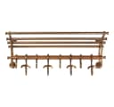 vidaXL Wandgarderobe Aluminium mit verstellbaren Haken Gold Bild 1