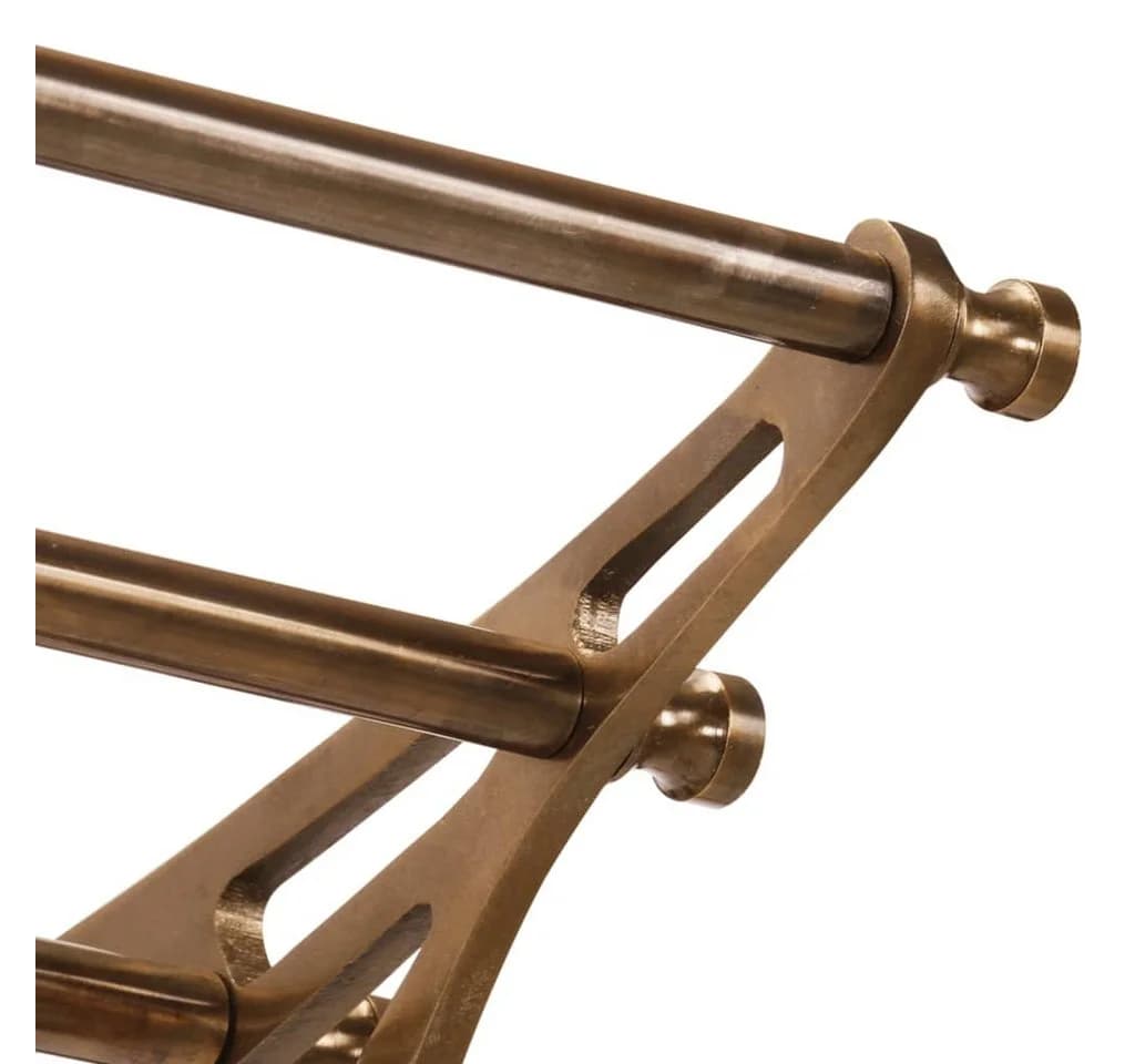 vidaXL Wandgarderobe Aluminium mit verstellbaren Haken Gold - Bild 5