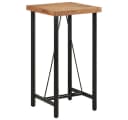 vidaXL Esstisch Bartisch 55x55x107 cm Massivholz und Eisen Bild 2