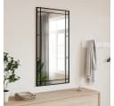 vidaXL Wandspiegel Schwarz 50x100 cm Glas Eisen Bild 1