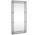 vidaXL Wandspiegel Schwarz 50x100 cm Glas Eisen Bild 2