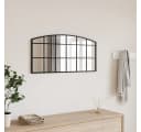 vidaXL Wandspiegel Schwarz Glas Eisen Minimalistisch Bild 1