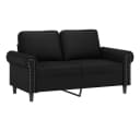 vidaXL 2-Sitzer-Sofa Schwarz Kunstleder Modern Bild 2