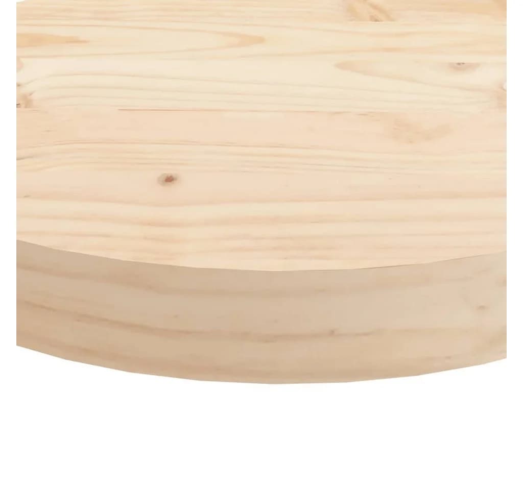 vidaXL Tischplatte Rund Ø90x3 cm Massivholz Kiefer - Bild 5
