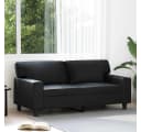 vidaXL 2-Sitzer-Sofa Schwarz Kunstleder Modern Bild 1