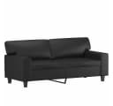 vidaXL 2-Sitzer-Sofa Schwarz Kunstleder Modern Bild 2