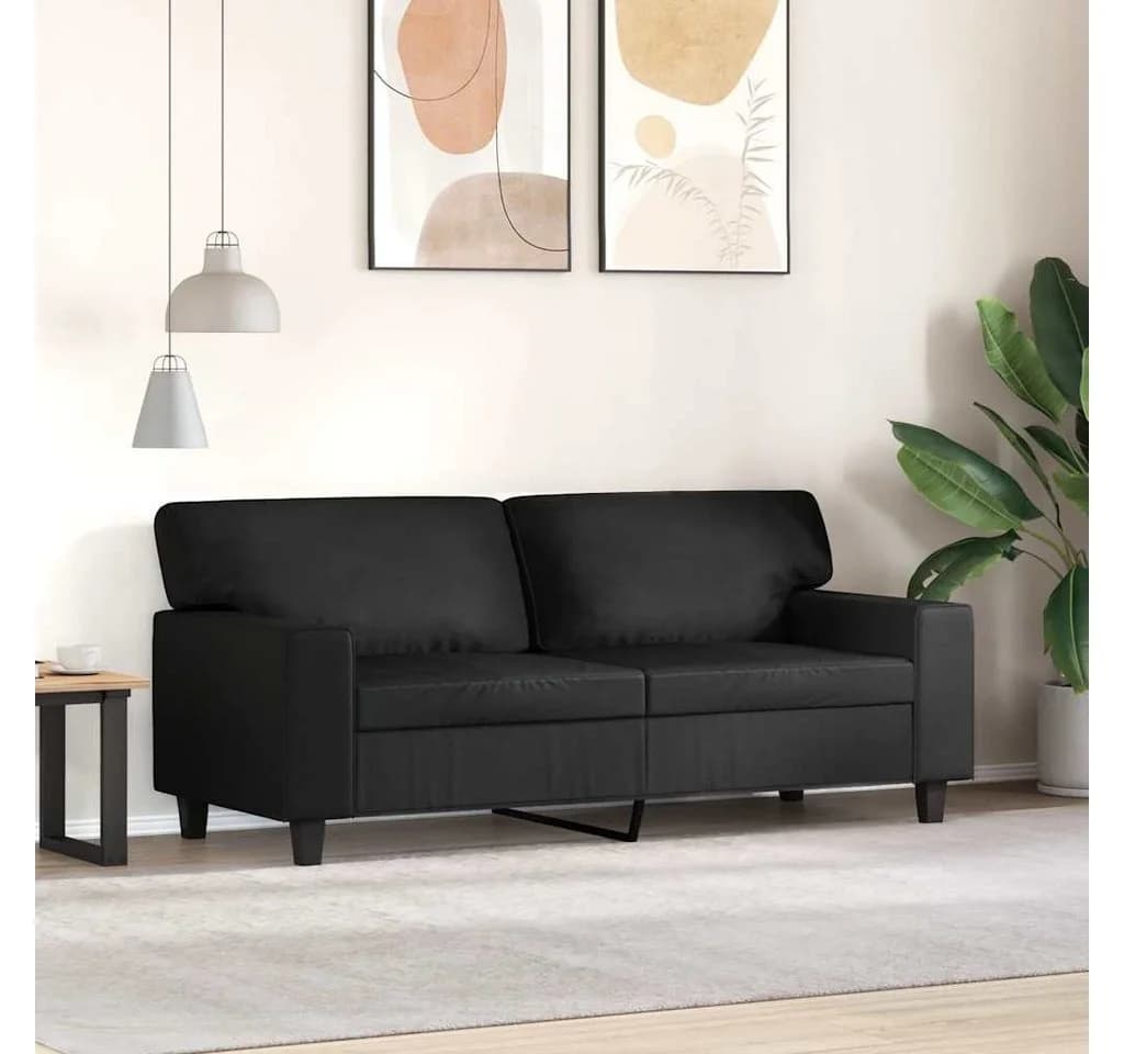 vidaXL 2-Sitzer-Sofa Schwarz Kunstleder Modern - Bild 3