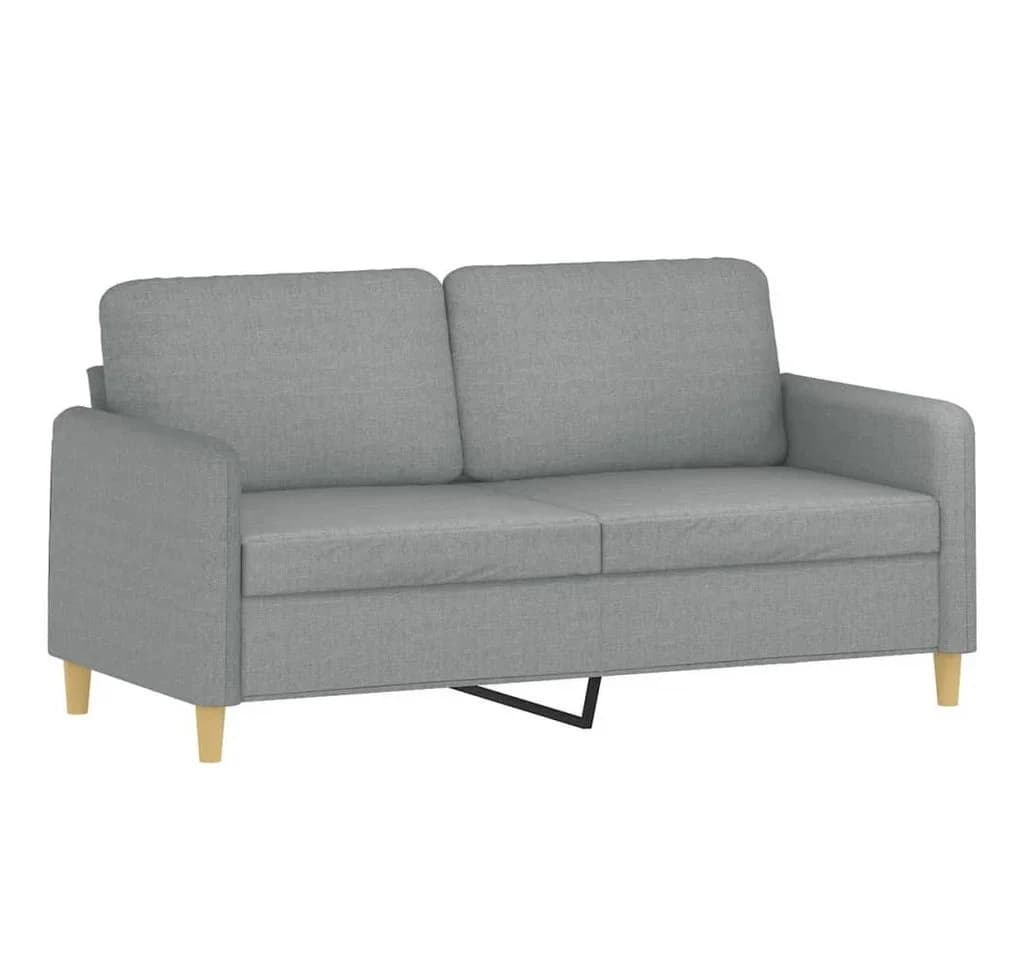 vidaXL 2-Sitzer-Sofa Hellgrau 140 cm Stoff - Bild 2