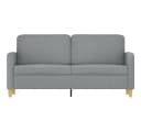 vidaXL 2-Sitzer-Sofa Hellgrau 140 cm Stoff Bild 3
