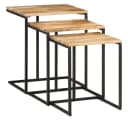 VIDAXL Beistelltisch Satztische 3 Stk. Massivholz Bild 2