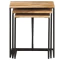 VIDAXL Beistelltisch Satztische 3 Stk. Massivholz Bild 4