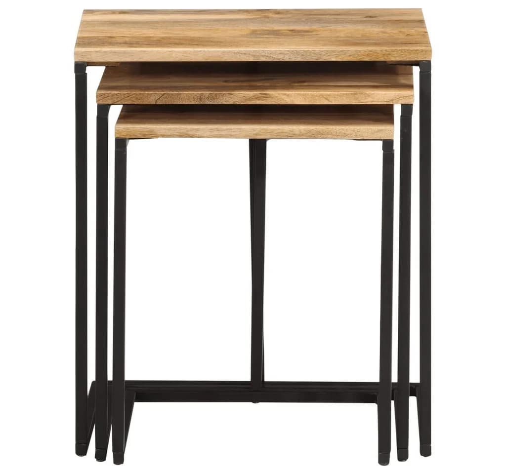 VIDAXL Beistelltisch Satztische 3 Stk. Massivholz - Bild 4