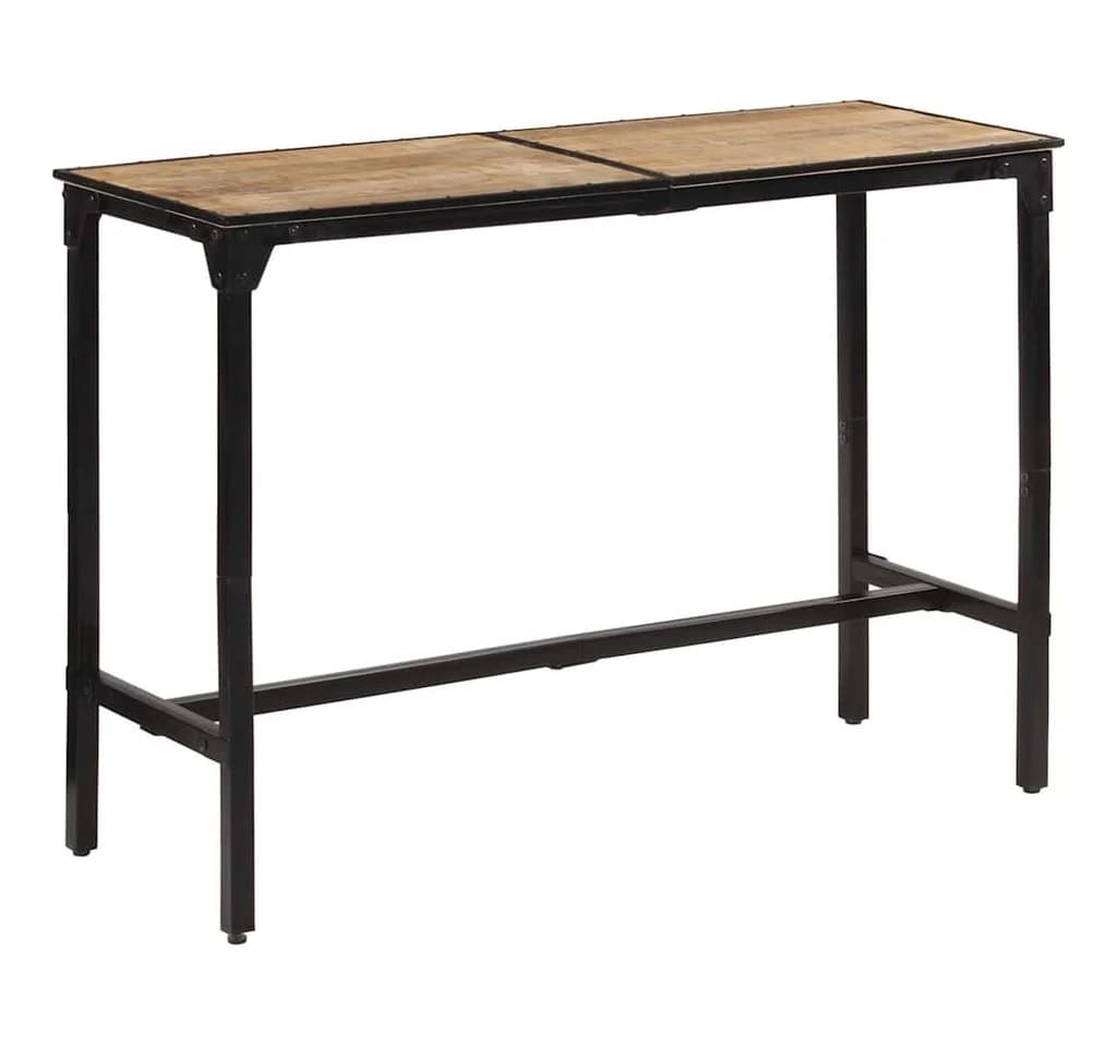 vidaXL Bartisch Massivholz Rau 150x55x107 cm Braunes Holz