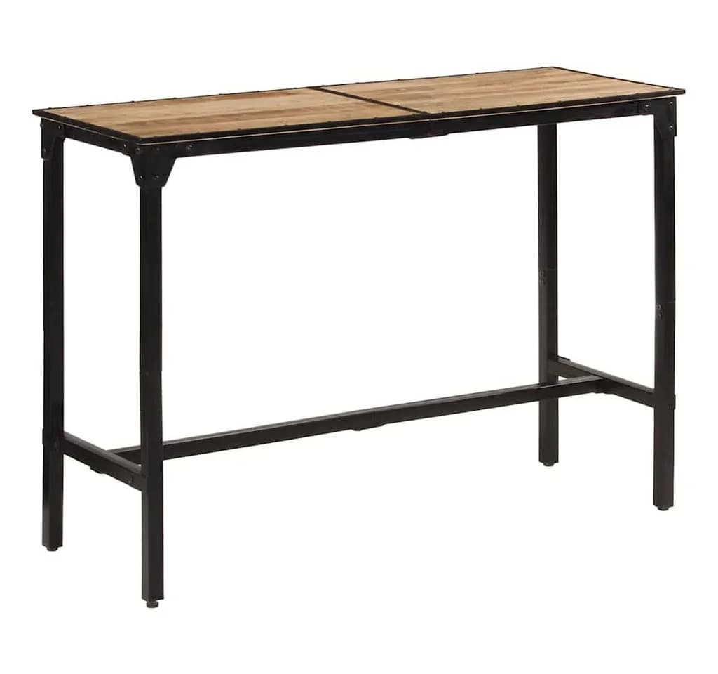 vidaXL Bartisch Massivholz Rau 150x55x107 cm Braunes Holz - Bild 3