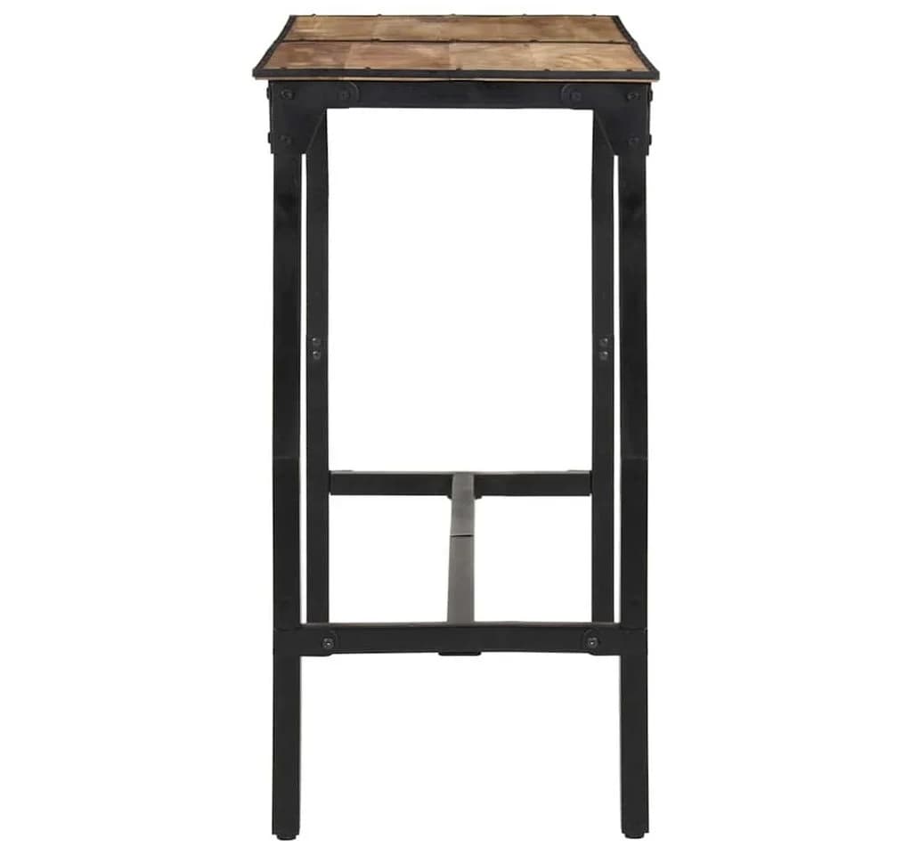 vidaXL Bartisch Massivholz Rau 150x55x107 cm Braunes Holz - Bild 5