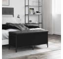 vidaXL Sitzbank mit Stauraum Schwarz Holzwerkstoff Bild 3