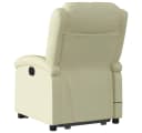 vidaXL Massagesessel Creme Echtleder mit Aufstehhilfe Bild 4
