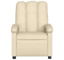 vidaXL Relaxsessel Creme Stoff Manuelle Liegefunktion Bild 3