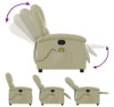 vidaXL Massagesessel Relaxsessel Echtleder Creme Bild 5