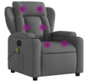 vidaXL Massage-Relaxsessel Dunkelgrau Stoff mit Vibrationsmassage Bild 2