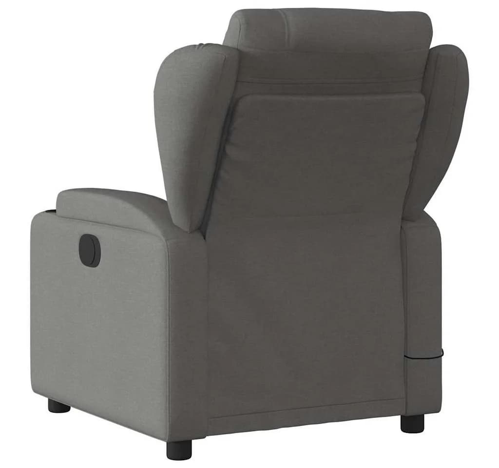 vidaXL Massage-Relaxsessel Dunkelgrau Stoff mit Vibrationsmassage - Bild 4