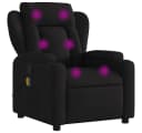 vidaXL Massage-Relaxsessel Schwarz Stoff mit Vibrationsmassage Bild 2