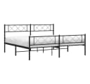 vidaXL Metallbett Schwarz mit Kopf- und Fußteil Bild 2