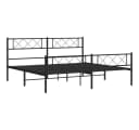 vidaXL Metallbett Schwarz mit Kopf- und Fußteil Bild 4