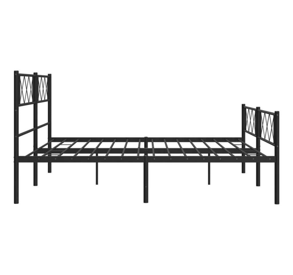 vidaXL Metallbett Schwarz mit Kopf- und Fußteil - Bild 5