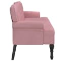 vidaXL Sitzbank Rosa Samt mit Rückenlehne Bild 4