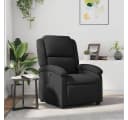 vidaXL Relaxsessel Schwarz Echtleder Bild 1