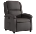 vidaXL Relaxsessel Dunkelbraun Echtleder mit Liegefunktion Bild 2