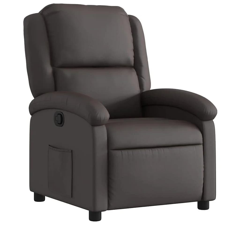 vidaXL Relaxsessel Dunkelbraun Echtleder mit Liegefunktion - Bild 2